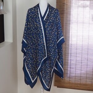 BANANA REPUBLIC Factory blue crinkle kimono wrap Women's OSFM